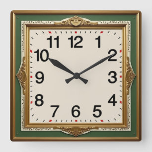 Reloj Cuadrado Art Deco