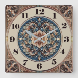 Reloj Cuadrado Art Deco