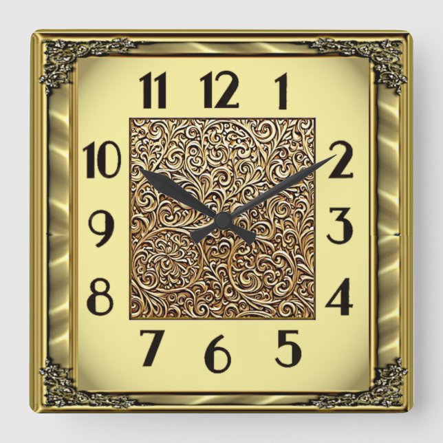 Reloj Cuadrado Art Deco (Anverso)