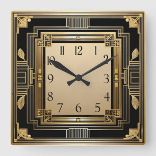 Reloj Cuadrado Art Deco