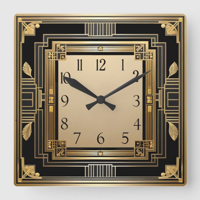 Reloj Cuadrado Art Deco (Anverso)