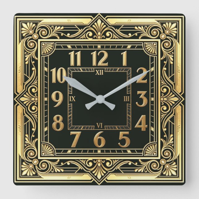 Reloj Cuadrado Art Deco (Anverso)