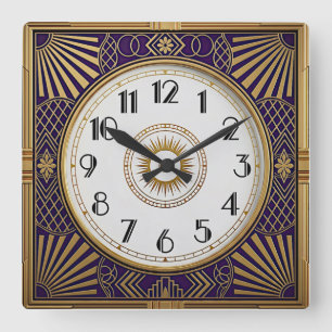 Reloj Cuadrado Art Deco