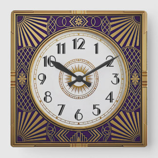 Reloj Cuadrado Art Deco