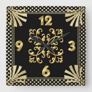Reloj Cuadrado Art Deco