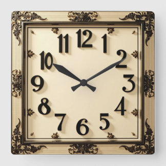 Reloj Cuadrado Art Deco