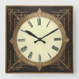 Reloj Cuadrado Art Deco