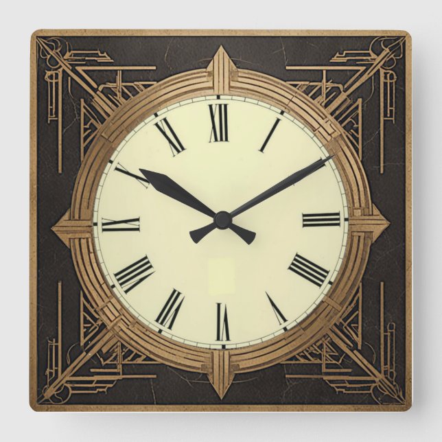 Reloj Cuadrado Art Deco (Anverso)