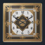 Reloj Cuadrado Art Deco<br><div class="desc">Gran diseño de reloj. Te encantará como a otros. Tenga la libertad de usar este diseño para otro producto que desee o para el personalizar y agregue su texto. Sígueme por más. Gracias. Que tengas un buen día.</div>