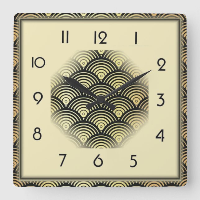 Reloj Cuadrado Art Deco (Anverso)