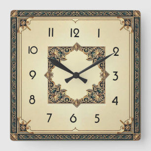 Reloj Cuadrado Art Deco