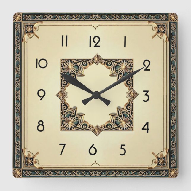 Reloj Cuadrado Art Deco (Anverso)