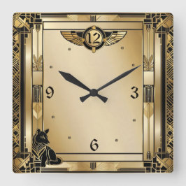 Reloj Cuadrado Art Deco