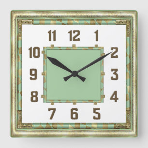 Reloj Cuadrado Art Deco