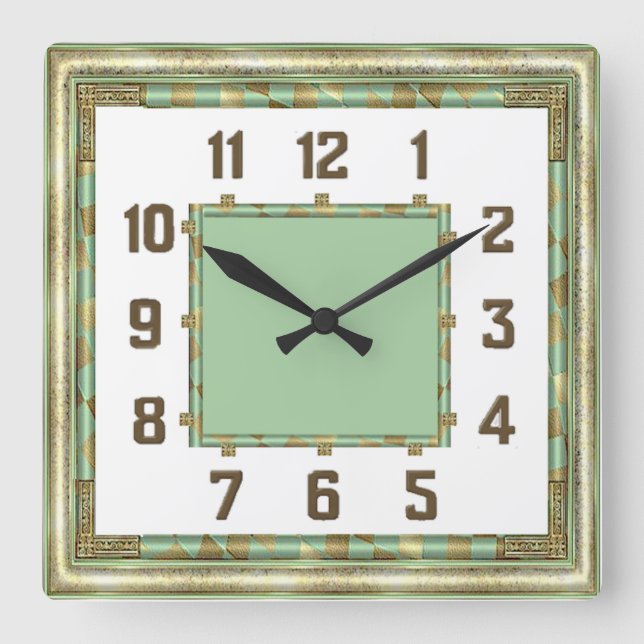 Reloj Cuadrado Art Deco (Anverso)