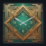 Reloj Cuadrado Art Deco<br><div class="desc">Gran diseño de reloj. Te encantará como a otros. Tenga la libertad de usar este diseño para otro producto que desee o para el personalizar y agregue su texto. Sígueme por más. Gracias. Que tengas un buen día.</div>