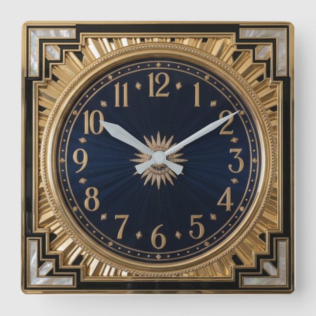 Reloj Cuadrado Art Deco (Anverso)