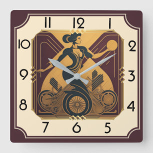Reloj Cuadrado Art Deco