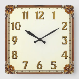 Reloj Cuadrado Art Deco