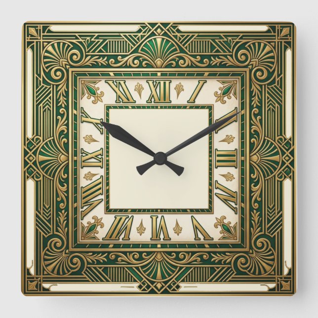 Reloj Cuadrado Art Deco (Anverso)