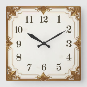 Reloj Cuadrado Art Deco