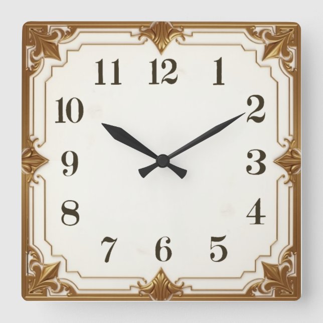 Reloj Cuadrado Art Deco (Anverso)