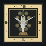 Reloj Cuadrado Art Deco<br><div class="desc">Gran diseño Art Decó de relojes. Te encantará como a otros. Tenga la libertad de usar este diseño para otro producto que desee o para el personalizar y agregue su texto. Sígueme por más. Gracias. Que tengas un buen día.</div>