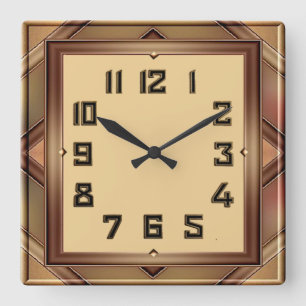 Reloj Cuadrado Art Deco