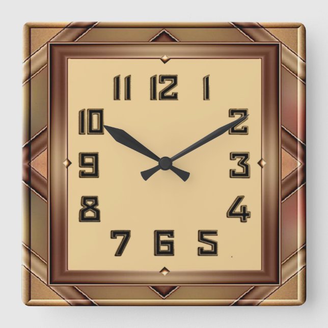 Reloj Cuadrado Art Deco (Anverso)