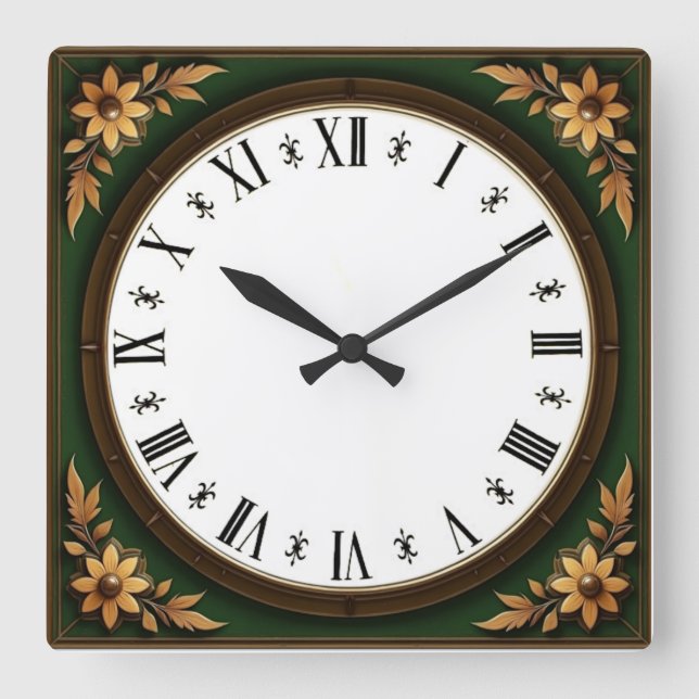 Reloj Cuadrado Art Deco (Anverso)