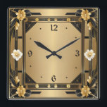 Reloj Cuadrado Art Deco<br><div class="desc">Gran diseño de reloj. Te encantará como a otros. Tenga la libertad de usar este diseño para otro producto que desee o para el personalizar y agregue su texto. Sígueme por más. Gracias. Que tengas un buen día.</div>