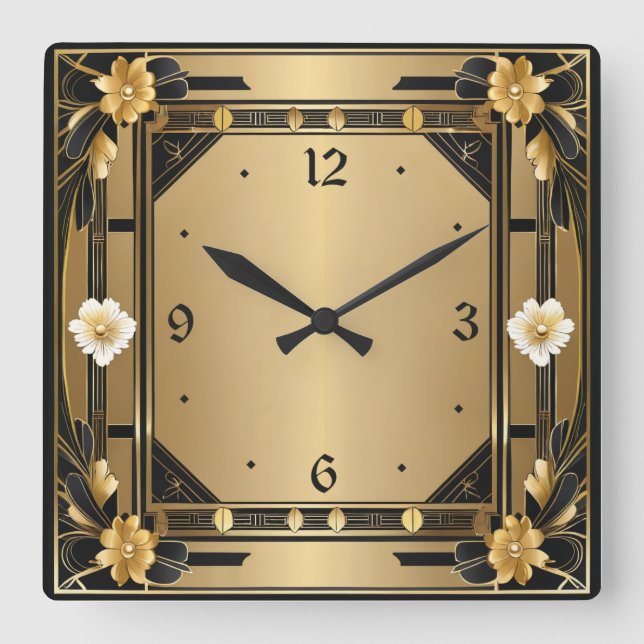 Reloj Cuadrado Art Deco (Anverso)