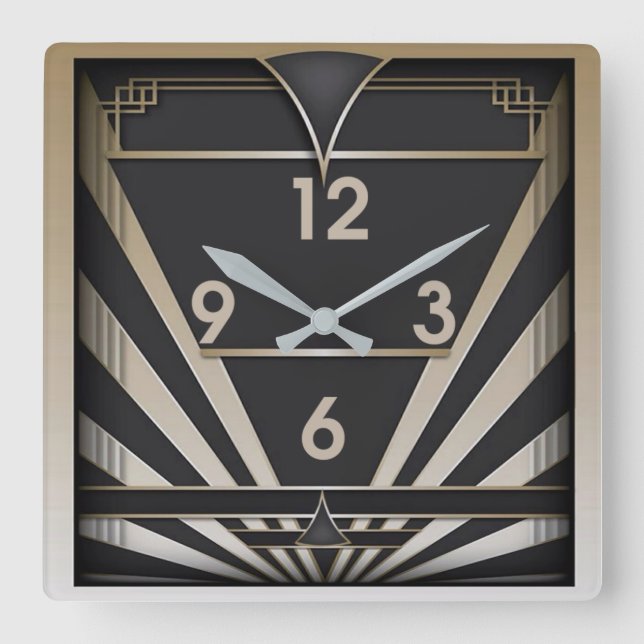 Reloj Cuadrado Art Deco (Anverso)