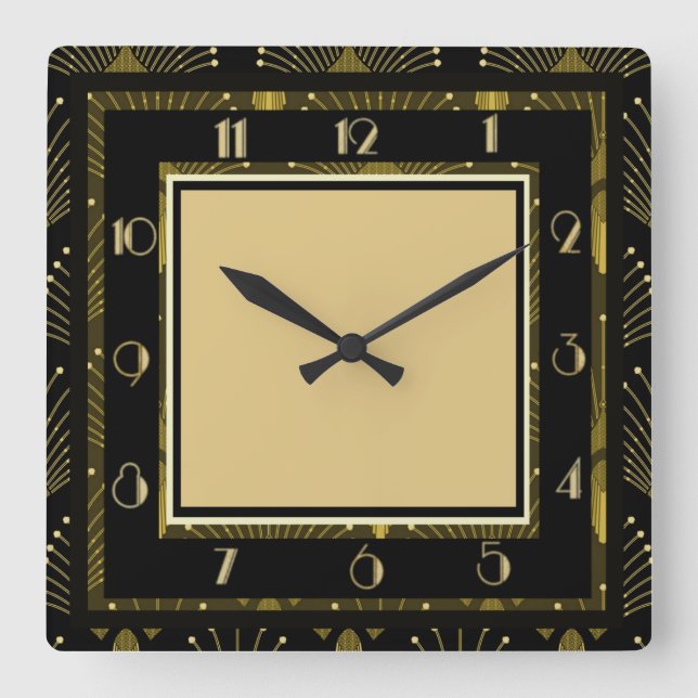 Reloj Cuadrado Art Deco (Anverso)