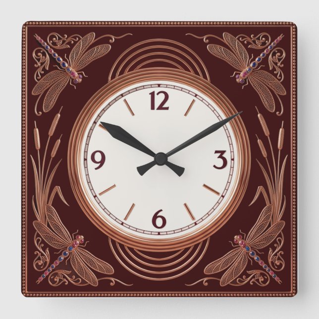 Reloj Cuadrado Art Deco (Anverso)