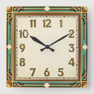 Reloj Cuadrado Art Deco