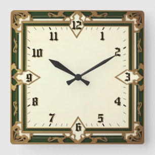 Reloj Cuadrado Art Deco