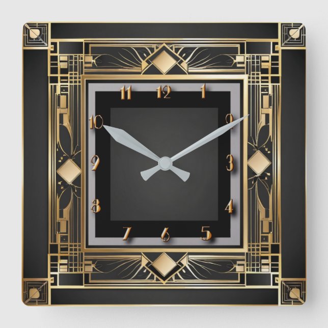Reloj Cuadrado Art Deco (Anverso)