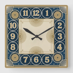 Reloj Cuadrado Art Deco