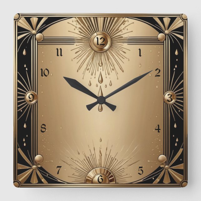 Reloj Cuadrado Art Déco (Anverso)