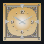 Reloj Cuadrado Art Deco<br><div class="desc">Gran diseño y calidad. Te encantará como a otros. Puede utilizar este diseño para otros productos que desee o agregar su texto. Gracias.</div>