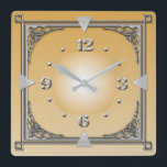 Reloj Cuadrado Art Deco<br><div class="desc">Gran diseño y calidad. Te encantará como a otros. Puede utilizar este diseño para otros productos que desee o agregar su texto. Gracias.</div>