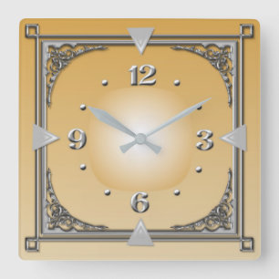 Reloj Cuadrado Art Deco