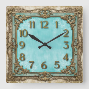 Reloj Cuadrado Art Deco