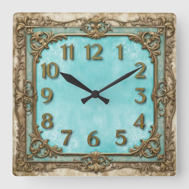 Reloj Cuadrado Art Deco (Anverso)