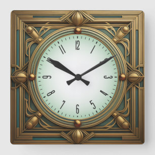 Reloj Cuadrado Art Deco