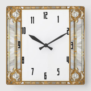 Reloj Cuadrado Art Deco
