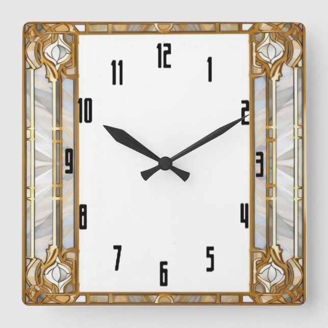 Reloj Cuadrado Art Deco (Anverso)