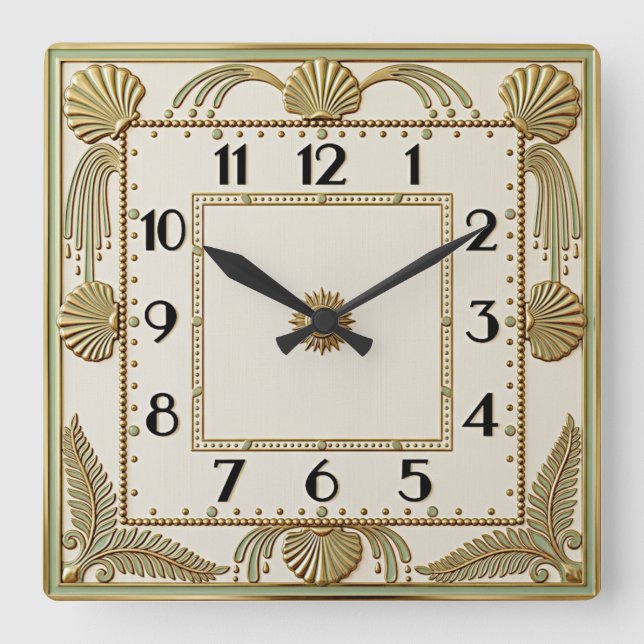 Reloj Cuadrado Art Deco (Anverso)