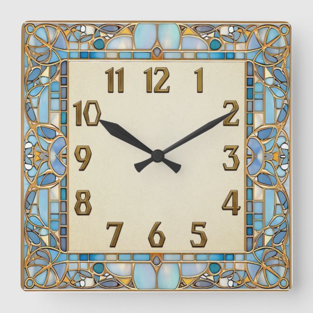 Reloj Cuadrado Art Deco (Anverso)